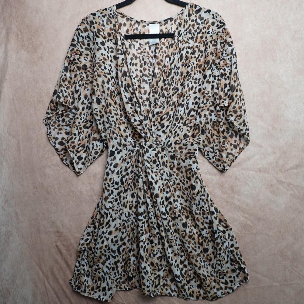 Time and Tru Leopard Mini Dress XL Y2K